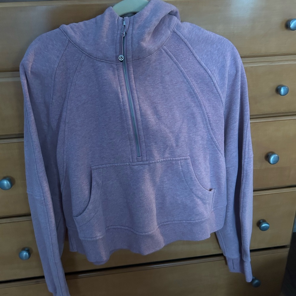 lululemon athletica Scuba 1/2 Zip Light Purple Hoodie EUC